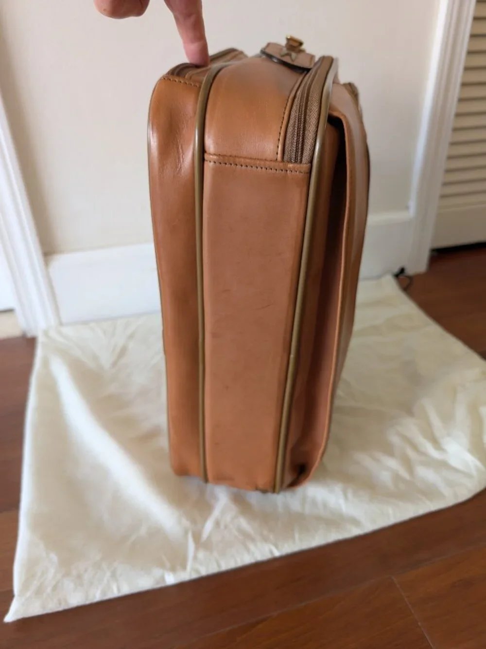 Hartmann Belting Leather Briefcase or Computer Case, Dual Compartment